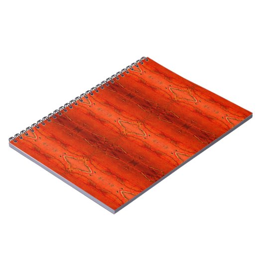 Rustiek Sinaasappel Azteeks Patroon Notitieboek (Linkerzijde)