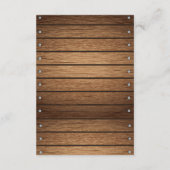 Rustiek Sinaasappel Basketbal Baby shower Informatiekaartje (Achterkant)