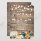 Rustiek Sinaasappel Blauwgroen Gouden Pompoen Vrij Kaart (Voorkant / Achterkant)