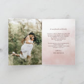 Rustiek Sinaasappel Bloemen Fall Trouwfoto Bedankkaart (Binnen)