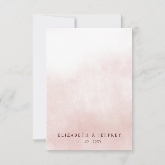 Rustiek Sinaasappel Bloemen Fall Wedding RSVP Kaartje (Achterkant)