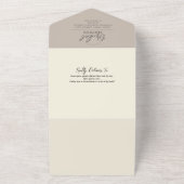 Rustiek Sinaasappel Bloemen Taupe Vrijgezellenfees All In One Uitnodiging (Buitenkant)