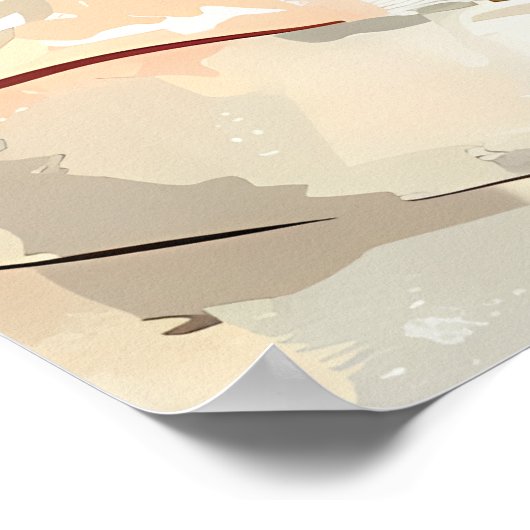 Rustiek Sinaasappel Boho sunset Vrijgezellenfeest Poster (Hoek)