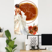 Rustiek Sinaasappel Boho sunset Vrijgezellenfeest Poster (Thuiskantoor)