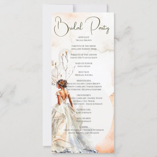 Rustiek Sinaasappel Boho zonsondergang Zomer Huwel (Achterkant)