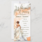 Rustiek Sinaasappel Boho zonsondergang Zomer Huwel (Voorkant)