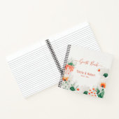 Rustiek Sinaasappel Bos Groen Wit Bloemen Gast Notitieboek (Binnen)