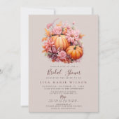 Rustiek Sinaasappel Bourgogne Pompoenen Herfst Vri Kaart (Voorkant)