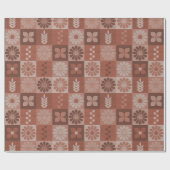 Rustiek Sinaasappel Brown Burlap - Wrapping Paper  Cadeaupapier (Vlak)