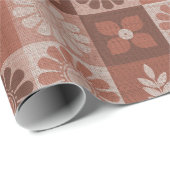 Rustiek Sinaasappel Brown Burlap - Wrapping Paper  Cadeaupapier (Rol Hoek)