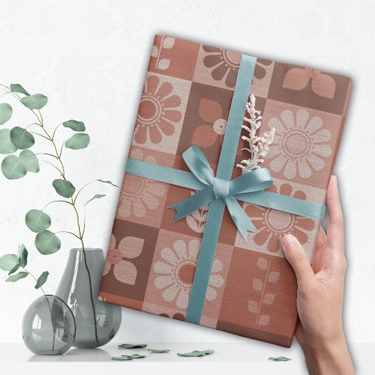 Rustiek Sinaasappel Brown Burlap - Wrapping Paper  Cadeaupapier