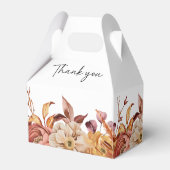 Rustiek Sinaasappel Bruin Herfst Bloemen Foliage B Bedankdoosjes (Achterkant)