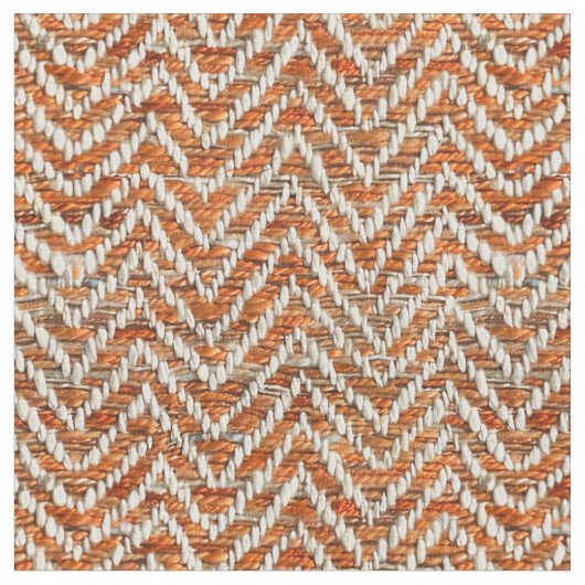 Rustiek sinaasappel chevron stof (Close Up)