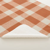 Rustiek Sinaasappel & Crème Buffalo Plaid Boerderi Sherpa Deken (3/4)