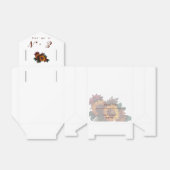 Rustiek Sinaasappel Floral Monogram Dank u bruilof Bedankdoosjes (Uitgevouwen)