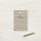 Rustiek Sinaasappel Gerber Daisy Mason Jar Persona Post-it® Notes (Op bureau)