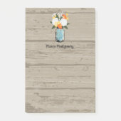 Rustiek Sinaasappel Gerber Daisy Mason Jar Persona Post-it® Notes (Voorkant)