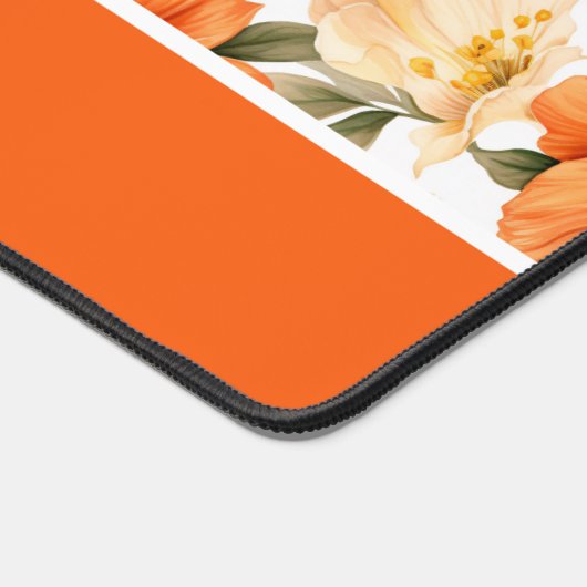  rustiek Sinaasappel herfstbloemen Bureaumat (Hoek)