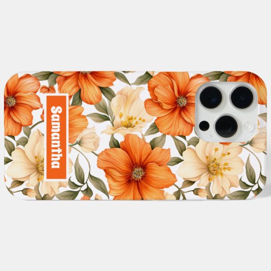  rustiek Sinaasappel herfstbloemen Case-Mate iPhone Case (Achterkant (horizontaal))