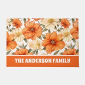  rustiek Sinaasappel herfstbloemen Deurmat (Voorkant)