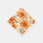  rustiek Sinaasappel herfstbloemen Servet (Hoek)