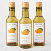 Rustiek Sinaasappel Juice Bottle Label Sticker (Flessen)