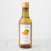 Rustiek Sinaasappel Juice Bottle Label Sticker (Voorkant)