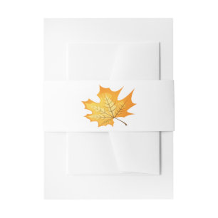 Rustiek Sinaasappel Leaf Wedding - Rustiek, Herfst Uitnodigingen Wikkel
