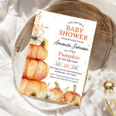 Rustiek Sinaasappel Little Pumpkin Stack Baby show Kaart