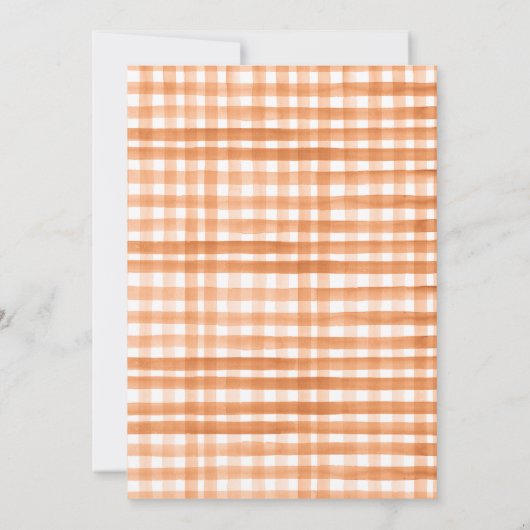 Rustiek Sinaasappel Little Pumpkin Stack Baby show Kaart (Achterkant)