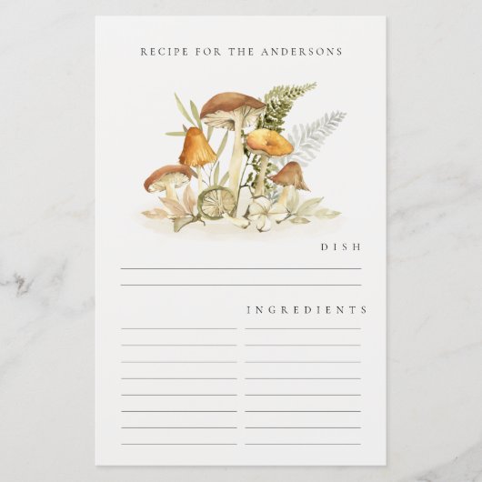 Rustiek Sinaasappel Paddestoel Fern Foliage Recept (Voorkant)