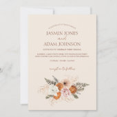 Rustiek Sinaasappel Plakjes Perzik Witte Bloemen B Kaart (Voorkant)