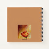 Rustiek Sinaasappel Roos Bloem Emerson Quote Journ Notitieboek (Achterkant)