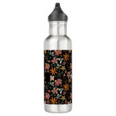 Rustiek sinaasappel roze bloem waterverf waterfles  (Rechts)