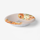 Rustiek Sinaasappel Roze Tuin Bloemen Verjaardagsf Papieren Kommen (Gebogen)