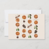 Rustiek Sinaasappel Slices Wit Bloemen Bruiloft Bedankkaart (Achterkant)