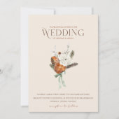 Rustiek Sinaasappel Slices Wit Bloemen Bruiloft Kaart (Voorkant)