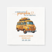 Rustiek Sinaasappel Truck Little Pumpkin Baby show Servet (Voorkant)