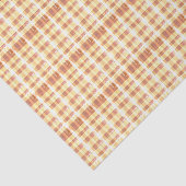 Rustiek Sinaasappel Waffle Plaid Moderne Boerderij Tissuepapier (Detail)
