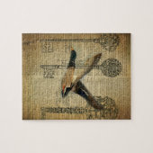 rustiek skelet sleutels western land wilde eend legpuzzel (Horizontaal)