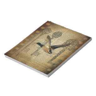 rustiek skelet sleutels western land wilde eend notitieblok