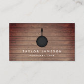 Rustiek Skillet Chef Cateraar Restaurant Visitekaartje (Voorkant)