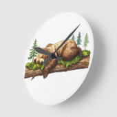 Rustiek Slapen Beer Woodland Ronde Klok (Hoek)