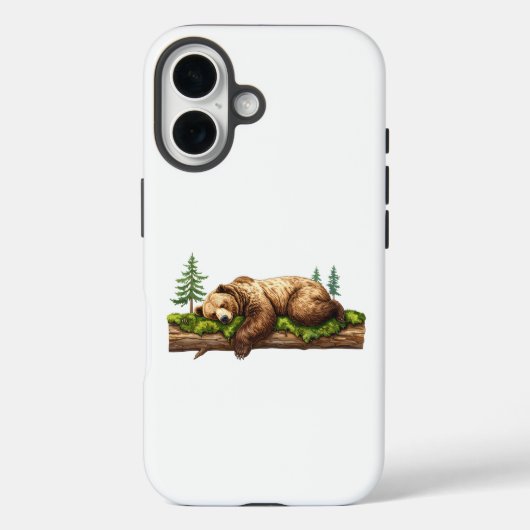 Rustiek Slapen Beer Woodland Wildlife Case-Mate iPhone Case (Achterkant)