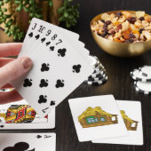 Rustiek Slavisch Blokhuis Traditioneel Rieten Dak Pokerkaarten (Insitu)