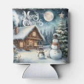 /Rustiek/Sneeuwman/Kerstmis Blikjeskoeler (Achterkant)