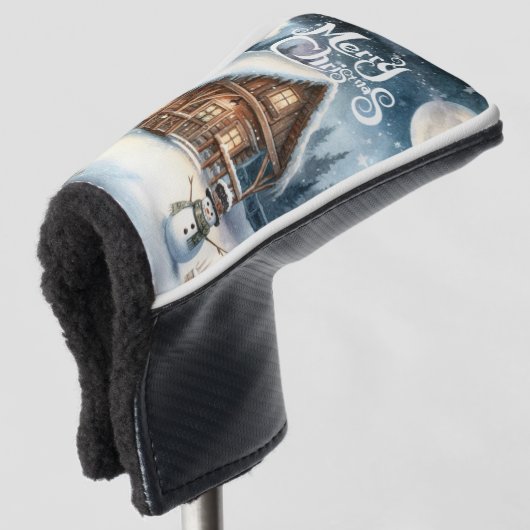 /Rustiek/Sneeuwman/Kerstmis Golfheadcover (3/4 voorkant)