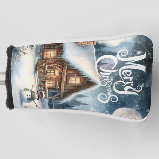 /Rustiek/Sneeuwman/Kerstmis Golfheadcover (Voorkant)