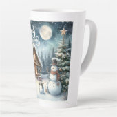 /Rustiek/Sneeuwman/Kerstmis Latte Mok (Rechterhoek)