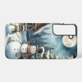 /Rustiek/Sneeuwman/Kerstmis Samsung Galaxy Hoesje (Achterkant horizontaal)